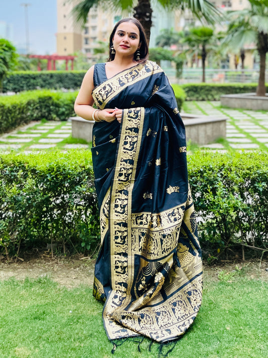 Premium Soft Silk Banarasi Silk Viscose Woven Kanjivaram Saree