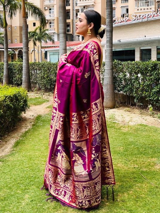 Premium Soft Silk Banarasi Silk Viscose Woven Kanjivaram Saree