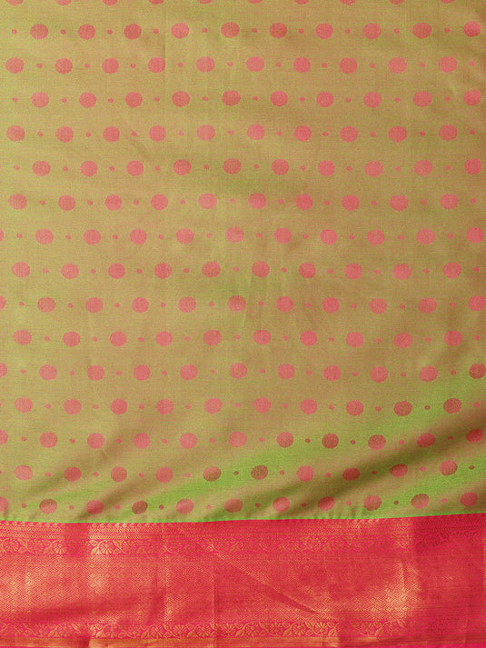 VILLAGIUS Embellished, Self Design, Woven Mysore Cotton Silk Saree