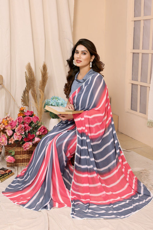 Ready to Wear Georgette Multi Color Saree