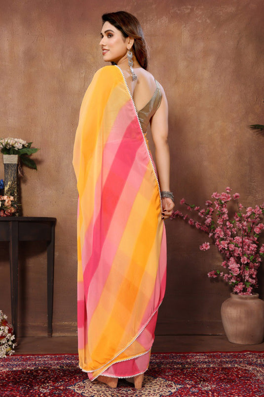 Ready to Wear Georgette Multi Color Saree