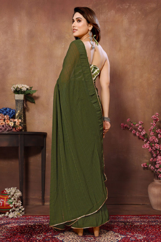 Ready to Wear Georgette Multi Color Saree