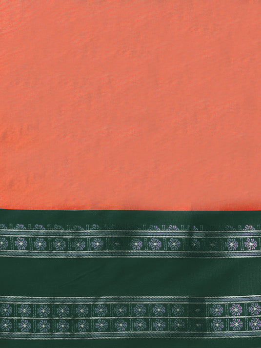 Villagius Woven Zari Border Everyday Cotton Silk Gajari Color DEVAKI_GAJARIGREEN Saree