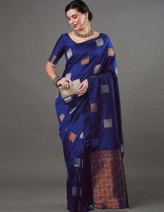 Villagius Harmony Hues Jacquard Banarasi Silk