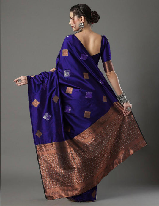 Villagius Ravishing Ruby Banarasi Jacquard Silk