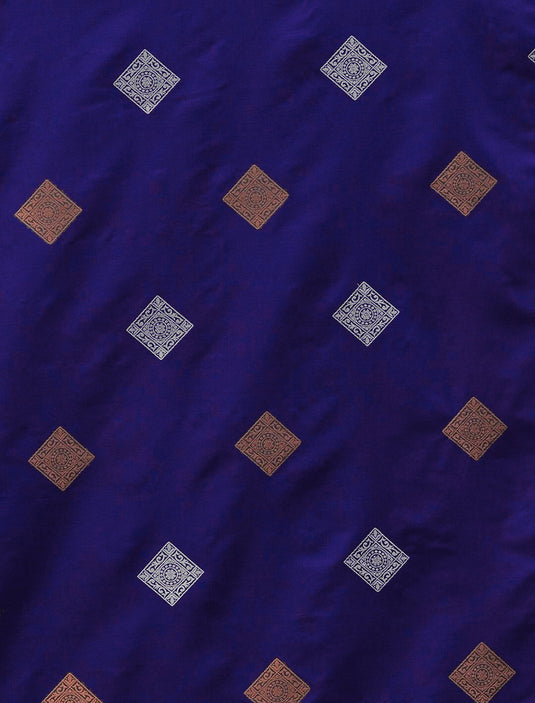 Villagius Ravishing Ruby Banarasi Jacquard Silk